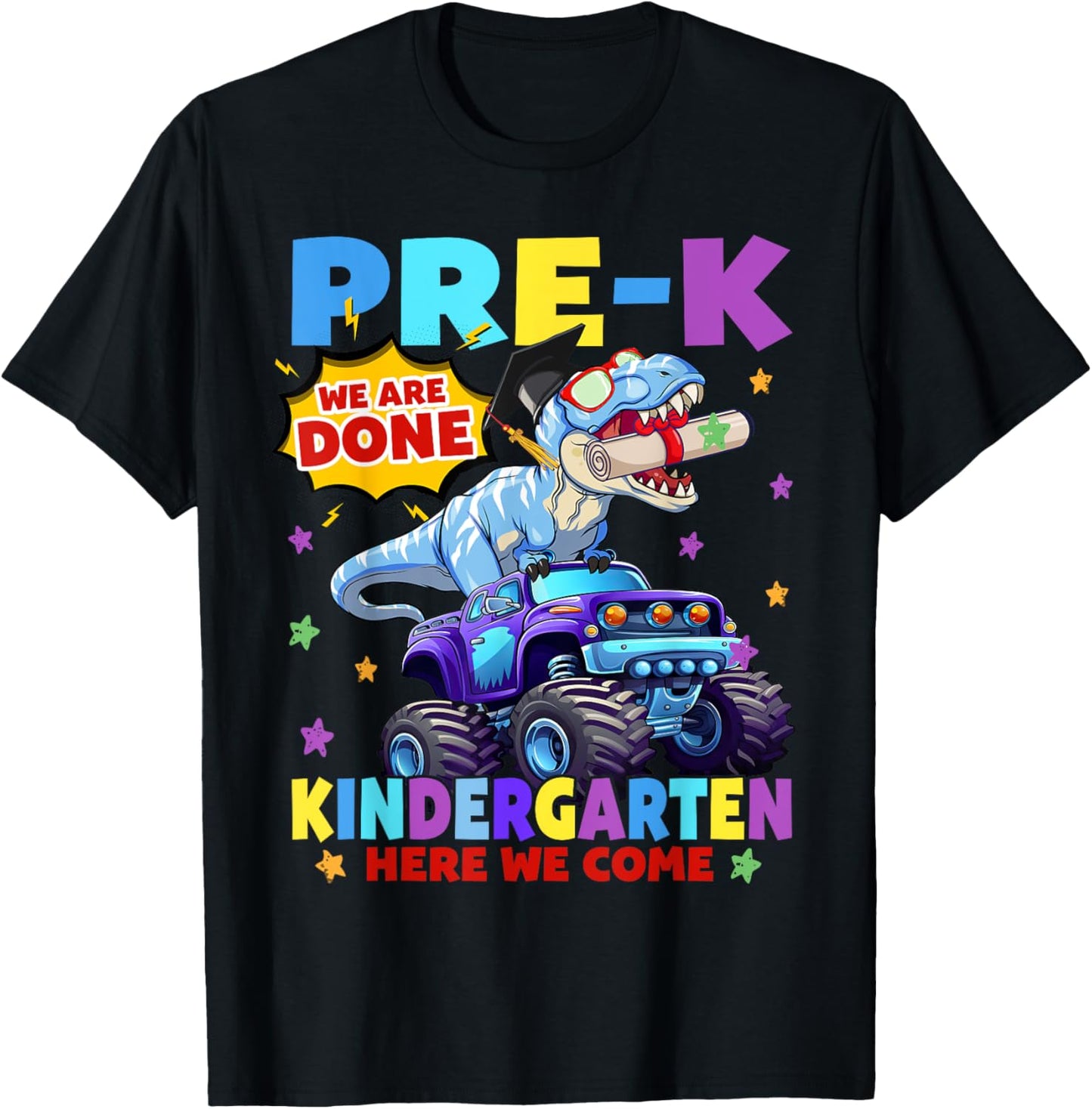 Pre-K graduate 2025 Preschool graduation Boys Dinosaur Kids T-Shirt