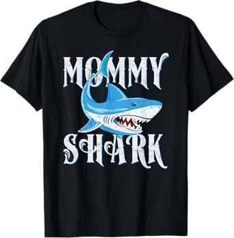 Mommy Shark Shirt, Funny Mom Matching Gift tshirt for Women T-Shirt