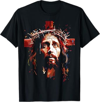 jesus god cross christian colorful artwork christian faith T-Shirt