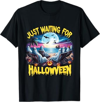 Summerween Beach Spooky Vibe Just Waiting For Halloween T-Shirt