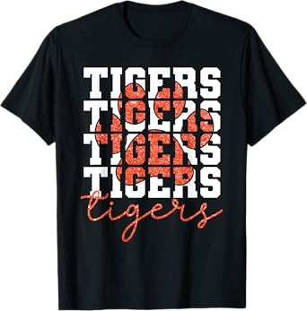 Vintage Tigers School Sports Name Spirit Back To School T-Shirt