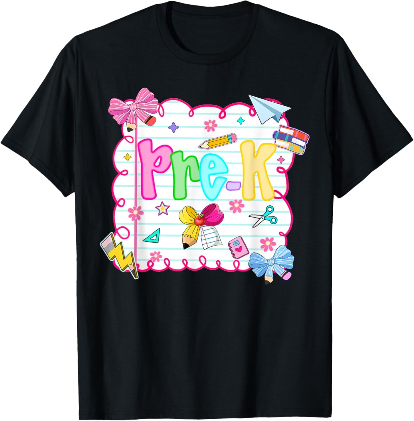 Pre-k Preschool Preppy Teacher Girls Back To School Tee by TeeBrew