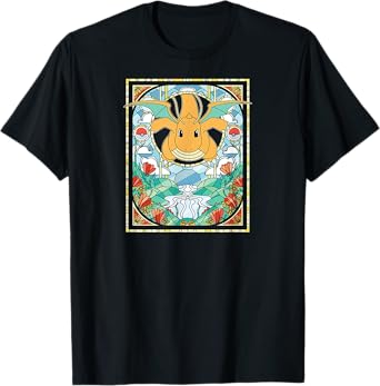 Pokémon - Dragonite Stained Glass Dragon Type Generation 1 T-Shirt