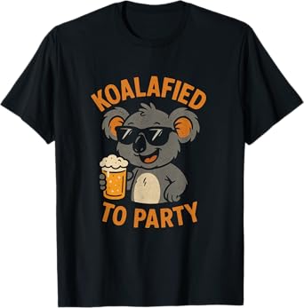 Koalafied to Party - Funny Koala Beer Humor T-Shirt