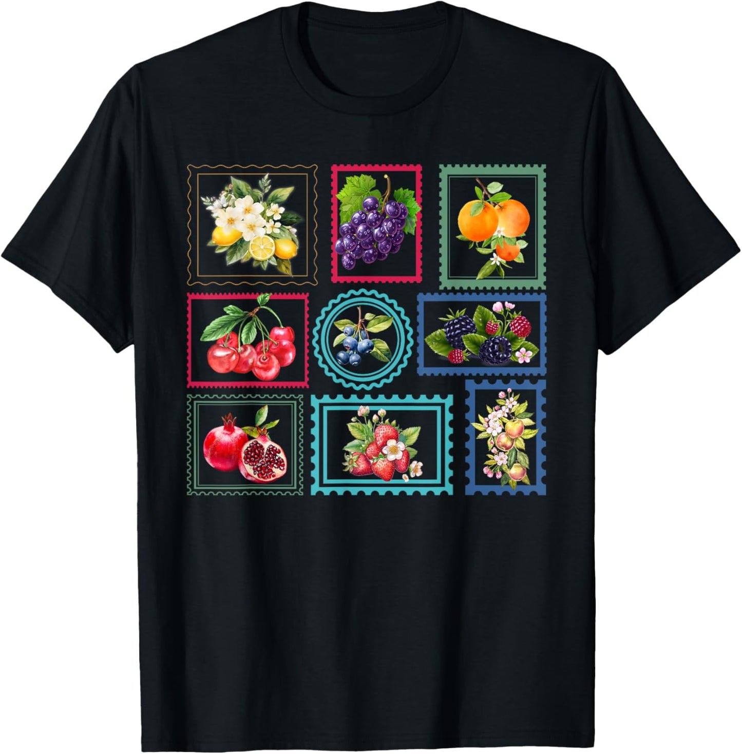 Summer Fruit Stamp, Vintage Postage Stamp, Trendy Summer T-Shirt