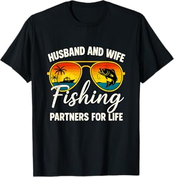 Husband and wife fishing partners for life T-Shirt