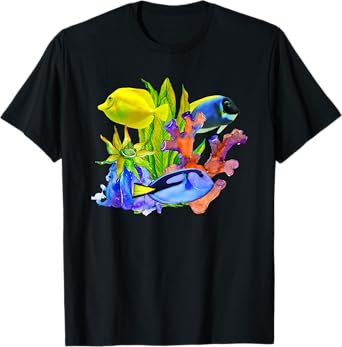 Yellow Tangs Reef Saltwater Marine Aquarium Fish Tank Gift T-Shirt