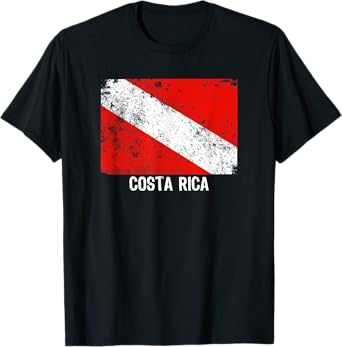 Vintage Costa Rica Dive Flag Scuba Diving T-Shirt T-Shirt