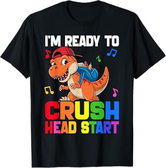 Kids Ready Crush HeadStart First day School Dinosaur Toddler T-Shirt