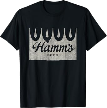 Hamm's Distressed Wooden Sign Beer Badge T-Shirt