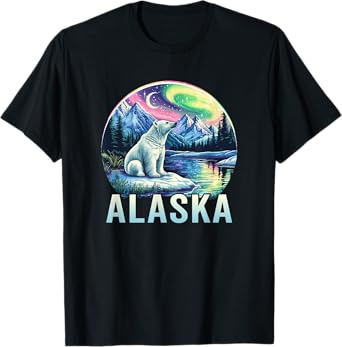 Alaska Northern Lights Aurora Viewing Vacation Alaska Trip T-Shirt