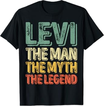 Levi The Man The Myth The Legend Shirt First Name Levi T-Shirt