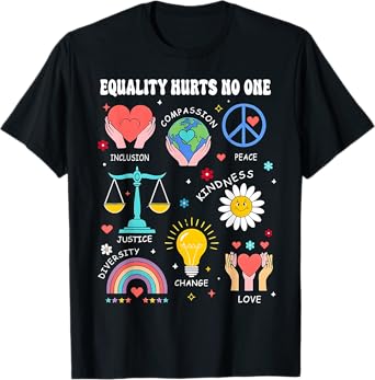 Equality Hurts No One Equal Rights Pride LGBTQ Human Rights T-Shirt