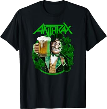 Anthrax โ St. Patrick's Day Beer Shamrock T-Shirt