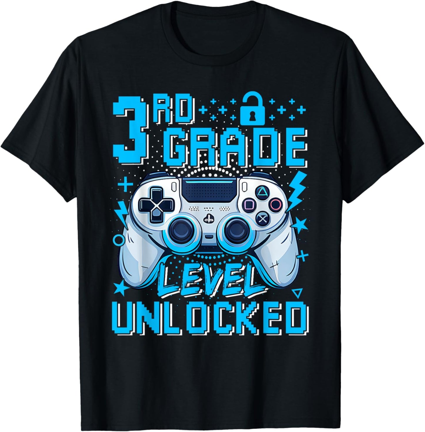 3rd Grade Level Unlocked Video Game First Day Kid Tee | TeeBrew