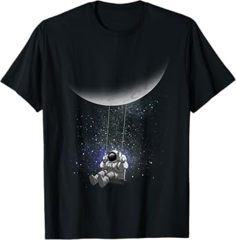 Space Themed For Men Women Outer Space Moon Galaxy Astronaut T-Shirt