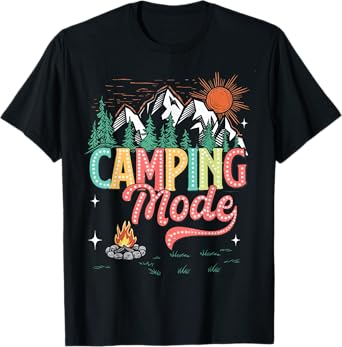 Retro Family Camping Crew Est 2025 Camper Camp Camping Squad T-Shirt
