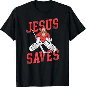 Ice Hockey Goalie Vintage Goalkeeper Jesus T-Shirt