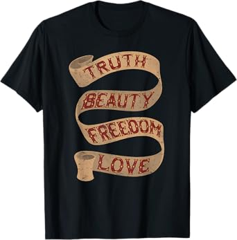 Truth Vintage Freedom Beauty Truth Love Jesus Christian Tee T-Shirt