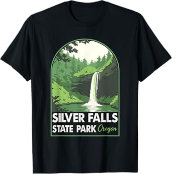 Silver Falls State Park Oregon Camping Hiking Outdoor T-Shirt