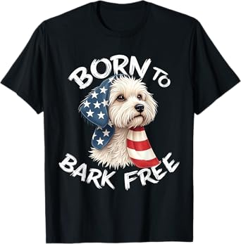 Funny Maltese Dog Vintage Maltese American Flag T-Shirt for Men Women Kids