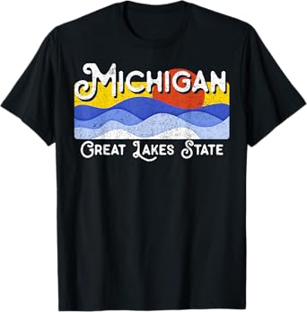 Great Lakes State Michigan Yooper Michiganian Vacation Tee T-Shirt