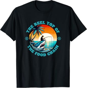 Reel Fishing on a Shark T-Shirt