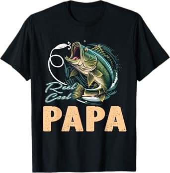 Fathers Day Funny Fisherman Reel Cool Papa Fishing Lover T-Shirt