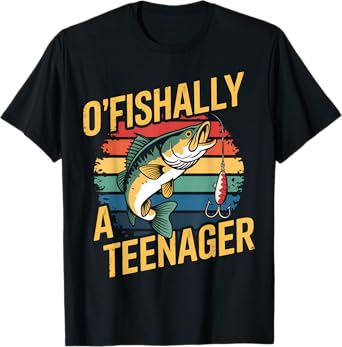 Vintage O'Fishally A Teenager Bass Fishing T-Shirt