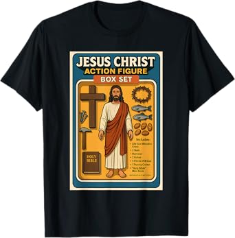Jesus Christ Action Figure funny Box Set humor T-Shirt