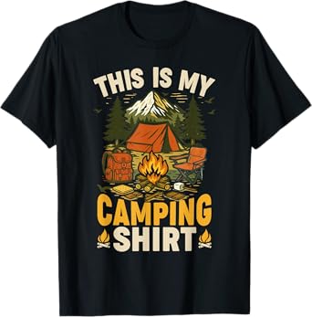 Funny Camper Hiking Nature This Is My Camping Shirt Vintage T-Shirt
