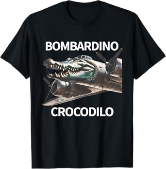 Bombardino Crocodilo Crocodile Bomber Italian Brainrot Funny T-Shirt
