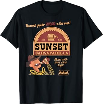 Fallout Video Game Sunset Sarsaparilla Vintage Ad T-Shirt