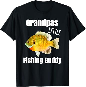 Grandpas Little Fishing Buddy Cute Kids Fishing Shirt T-Shirt
