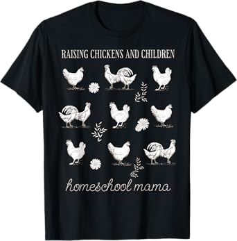 Boho Homeschool Chicken Homestead Mama Chicken Mama Farm T-Shirt