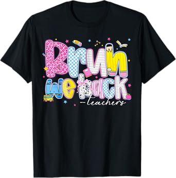 Bruh We Back Teachers Coquette Bow Back To School Teacher T-Shirt