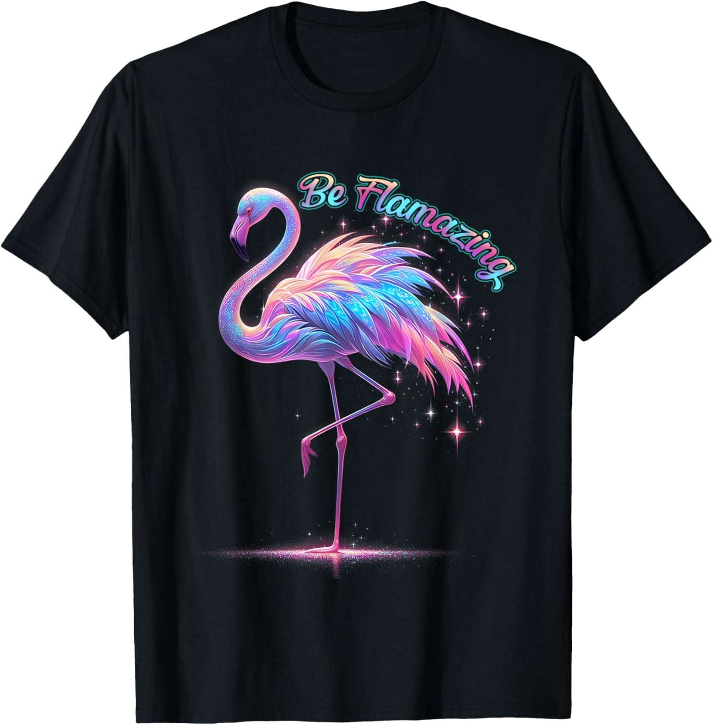 Be Flamazing Flamingo Bling Biling Tee by TeeBrew