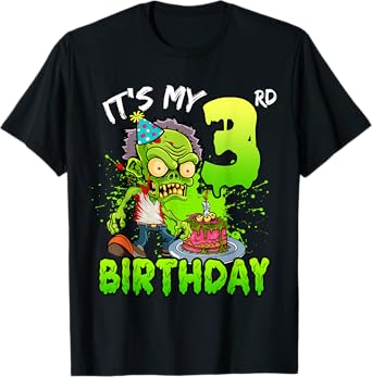 It's My 3rd Birthday Zombie Lover 3 Year Old Boys Girls T-Shirt