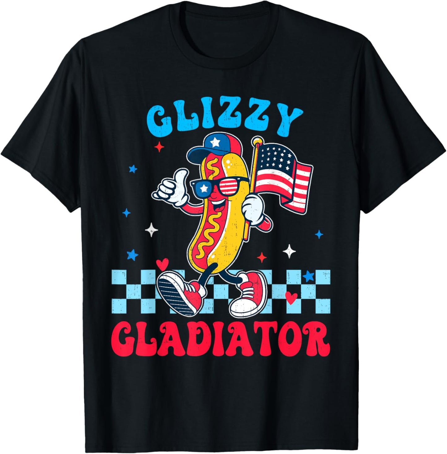 Glizzy Gladiator Tee July 4th Bbq Party Usa Pride Men Women T-shirt