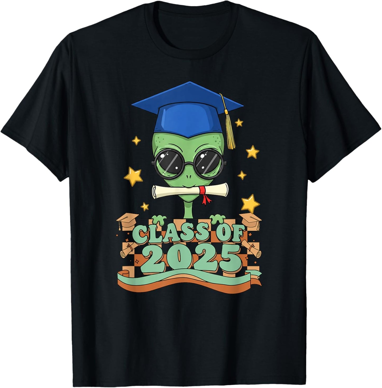 Graduate Alien Class Of 2025 Kids Mens Womens Graduation T-Shirt