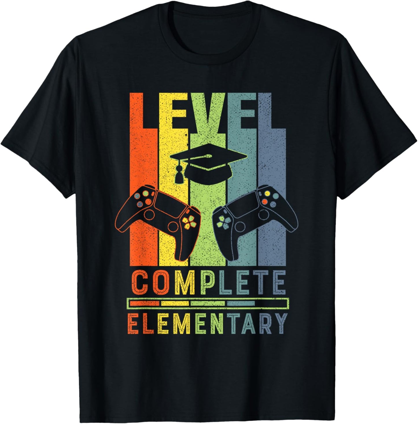 Elementary Level Complete Graduation Class 2025 Gamer Boys T-Shirt