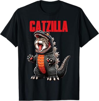 Cute Kitty Catzilla T-Shirt for Cat Moms & Dads