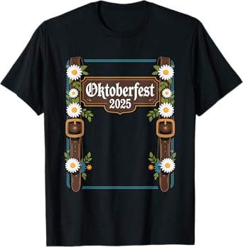 German Lederhosen Funny Oktoberfest 2025 T-Shirt