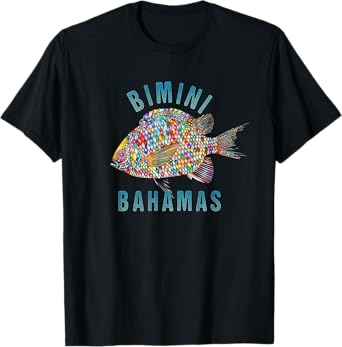 Bimini, Bahamas Beach Design / Souvenir Illustration T-Shirt