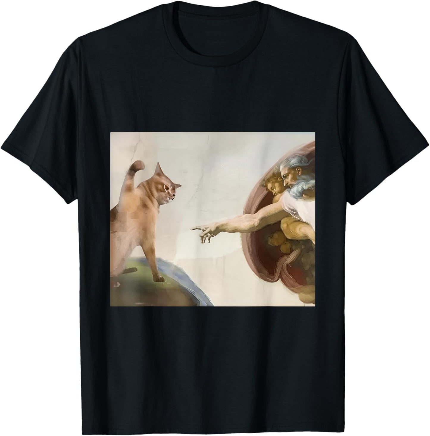 Almighty Slap Cat Meme Funny Creation Of Adam Tee | TeeBrew