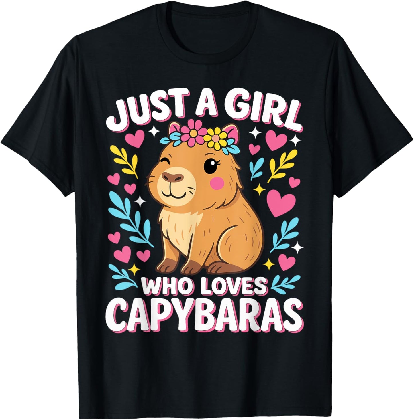 Cute Rodent Animal Just a Girl who loves Capybaras T-Shirt