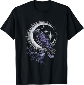 Raven Crow Dark Bird Witchcraft T-Shirt