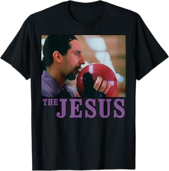 The Big Lebowski Jesus Licking the Bowling Ball Graphic Tee T-Shirt