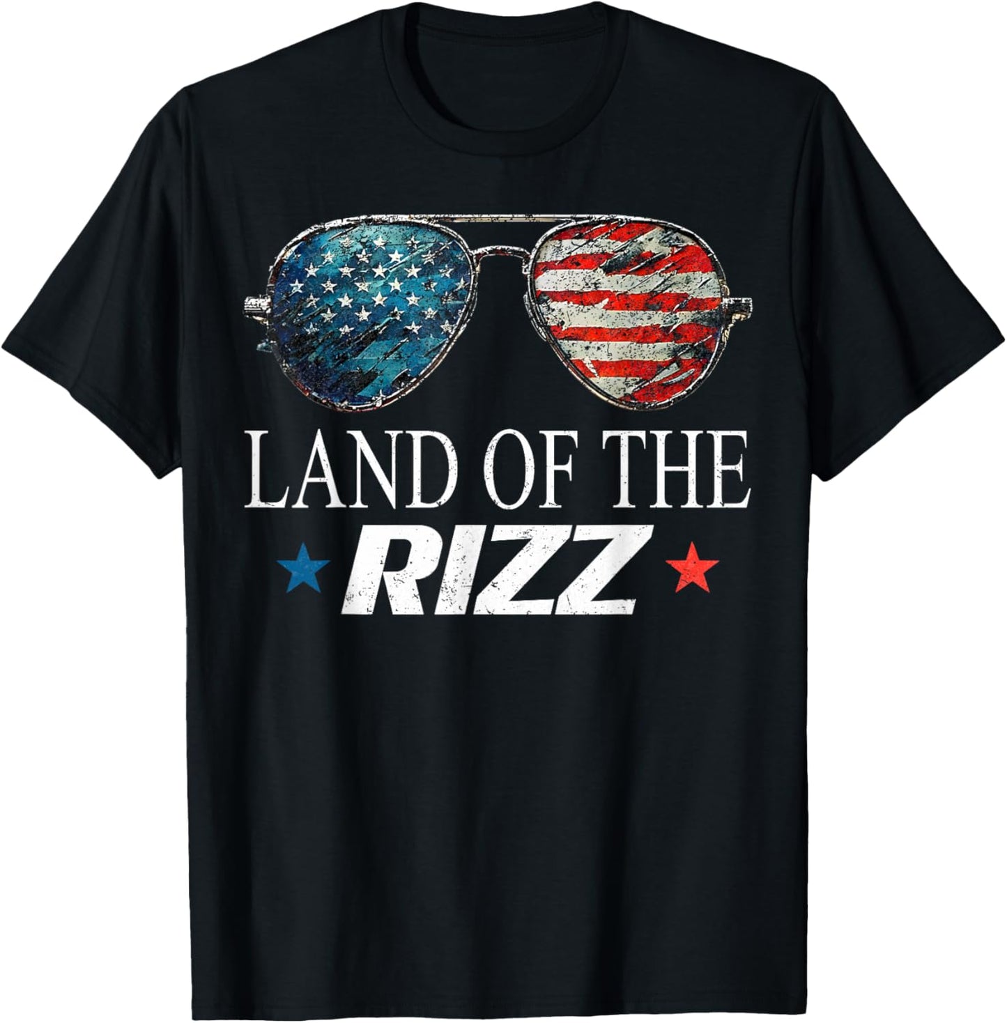 Land of the Rizz Funny Patriotic Sunglasses For Men Women T-Shirt