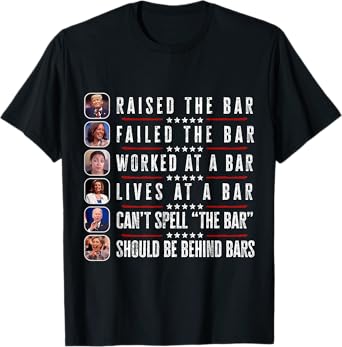 Trump Raised The Bar Harris Failed Funny Trump Politicians T-Shirt